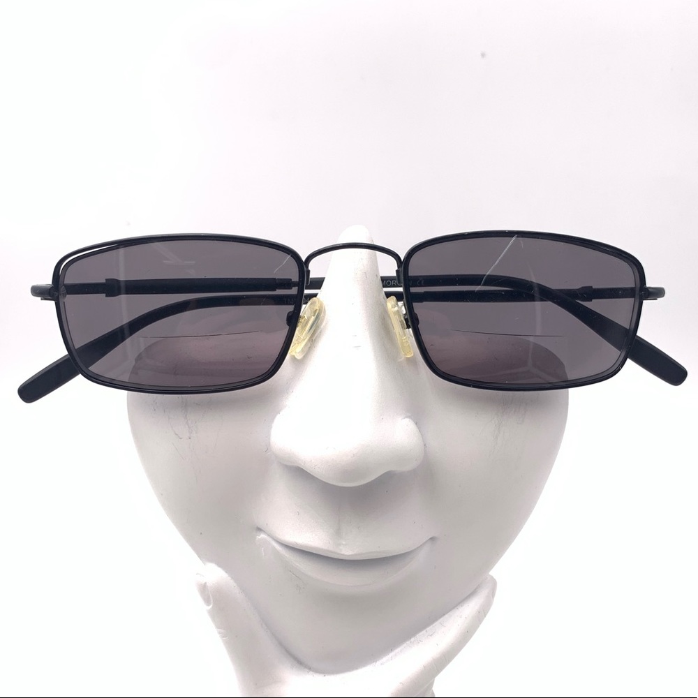 Vintage Tony Morgan Black Rectangular Sunglasses Frames TMY5045
